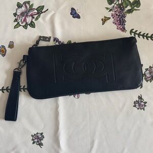 bebe Black Clutch Wristlet